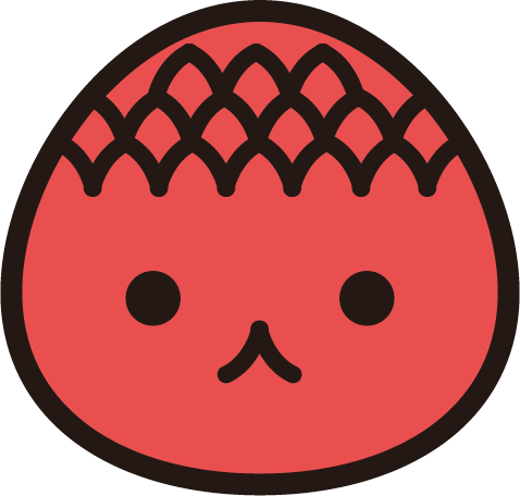 Onigiri face peach