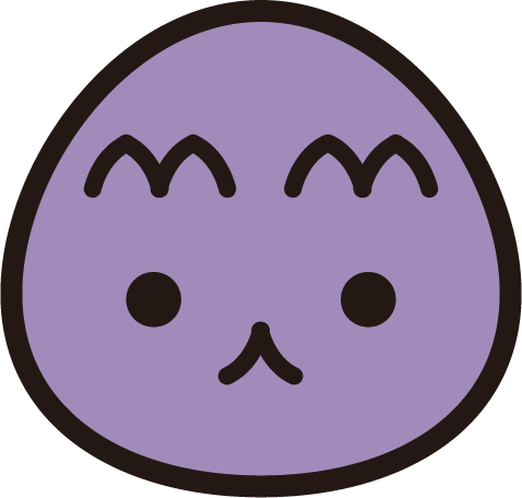 Onigiri face purple